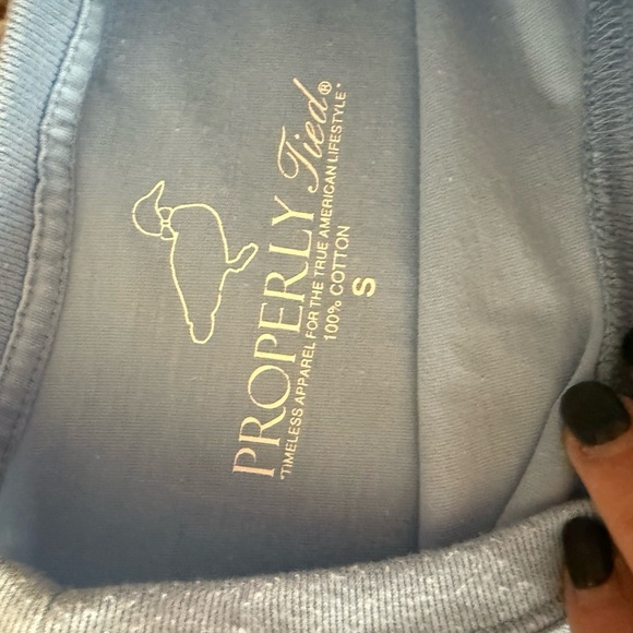 Properly Tied Blue and White Short Sleeve Tee Relaxed Fit - Picture 4 of 6